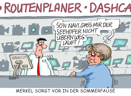 Cartoon: Sommerpause II (medium) by RABE tagged sommer,sommerpause,urlaub,ferien,kältewelle,sommerloch,regenwetter,kälte,schlechtwette,rabe,ralf,böhme,cartoon,karikatur,pressezeichnung,farbcartoon,tagescartoon,merkel,kanzlerin,route,routenplaner,navi,seehofer,csu,union,weg,sommer,sommerpause,urlaub,ferien,kältewelle,sommerloch,regenwetter,kälte,schlechtwette,rabe,ralf,böhme,cartoon,karikatur,pressezeichnung,farbcartoon,tagescartoon,merkel,kanzlerin,route,routenplaner,navi,seehofer,csu,union,weg