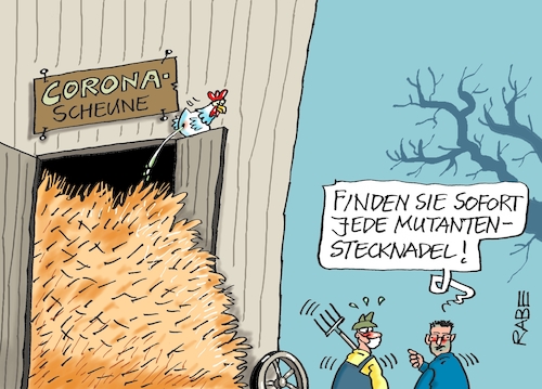 Cartoon: Stecknadel im Heuhaufen (medium) by RABE tagged corona,bildung,bildungsminister,kanzleramt,bildungskonferenz,lehrerkonferenz,laptop,ausstatung,digitalisierung,bildungsmonitor,internetzugan,wlan,aufwachen,mutanten,mutation,scheune,heu,heuhaufen,stecknadel,suche,mistgabel,bauer,scheunentor,jens,spahn,gesundheitsminister,fallzahlen,rki,lockdown,verschärfung,ausgangssperre,shutdown,corona,bildung,bildungsminister,kanzleramt,bildungskonferenz,lehrerkonferenz,laptop,ausstatung,digitalisierung,bildungsmonitor,internetzugan,wlan,aufwachen,mutanten,mutation,scheune,heu,heuhaufen,stecknadel,suche,mistgabel,bauer,scheunentor,jens,spahn,gesundheitsminister,fallzahlen,rki,lockdown,verschärfung,ausgangssperre,shutdown