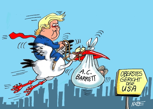 Cartoon: Storchenreiterei (medium) by RABE tagged trump,usa,president,bolton,literatur,bücher,rabe,ralf,böhme,cartoon,karikatur,pressezeichnung,farbcartoon,tagescartoon,enthüllung,enthüllungsroman,enthüllungsbücher,wahlkampf,biden,harris,november,demokraten,konservative,erzkonservative,richterin,oberstes,gerichtnominierung,nachfolgerin,amy,coney,barrett,justiz,trump,usa,president,bolton,literatur,bücher,rabe,ralf,böhme,cartoon,karikatur,pressezeichnung,farbcartoon,tagescartoon,enthüllung,enthüllungsroman,enthüllungsbücher,wahlkampf,biden,harris,november,demokraten,konservative,erzkonservative,richterin,oberstes,gerichtnominierung,nachfolgerin,amy,coney,barrett,justiz