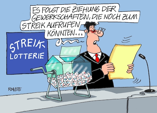 Cartoon: Streiklotterie (medium) by RABE tagged ärzte,arztpraxen,strei,gewerkschaften,schließung,protest,rabe,ralf,bnarikatur,pressezeichnung,farbcartoon,streik,streikwelle,bahnstreik,ärztestreik,bauernstreik,arbeitskampf,arbeitsniederlegung,lotterie,verdi,gew,gdl,lose,lostrommel,ziehung,ärzte,arztpraxen,strei,gewerkschaften,schließung,protest,rabe,ralf,bnarikatur,pressezeichnung,farbcartoon,streik,streikwelle,bahnstreik,ärztestreik,bauernstreik,arbeitskampf,arbeitsniederlegung,lotterie,verdi,gew,gdl,lose,lostrommel,ziehung