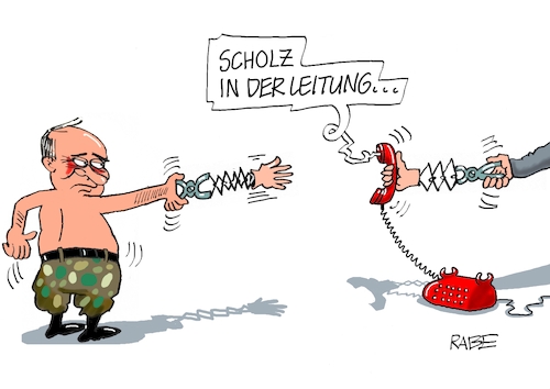 Cartoon: Telefonat Scholz Putin (medium) by RABE tagged ampel,ampelregierung,rot,grün,gelb,fdp,spd,grüne,rabe,ralf,böhme,cartoon,karikatur,pressezeichnung,farbcartoon,tagescartoon,inflation,einkommen,rente,rentenpaket,bruch,streit,neuwahlen,vertrauensfrage,wahltermin,telefon,telefonat,telefonhörer,putin,ukrainekrieg,ukraine,ampel,ampelregierung,rot,grün,gelb,fdp,spd,grüne,rabe,ralf,böhme,cartoon,karikatur,pressezeichnung,farbcartoon,tagescartoon,inflation,einkommen,rente,rentenpaket,bruch,streit,neuwahlen,vertrauensfrage,wahltermin,telefon,telefonat,telefonhörer,putin,ukrainekrieg,ukraine