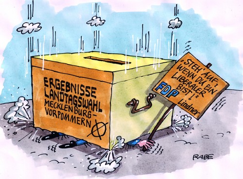 Cartoon: Trauerspiel (medium) by RABE tagged wahl,landtagswahl,wahlergebnis,mecklenburg,vorpommern,landesregierung,sitze,parlament,stimmverlust,wahlniederlage,wahldebakel,fdp,spd,linke,grüne,cdu,regierungsbildung,lindner,rösler,generalsekretär,parteispitze,wahlurne,stimmzettel,liberale,wahl,landtagswahl,wahlergebnis,mecklenburg vorpommern,landesregierung,sitze,parlament,mecklenburg,vorpommern