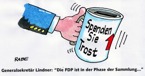 Cartoon: Trostspendierhosen (medium) by RABE tagged fdp,cdu,linke,grüne,wowereit,spd,bürgermeister,niederlage,wahlsieger,wahllokal,landesparlament,berlinwahl,hauptstadt,berlin,rettungsschirm,krise,eu,euro,wahlurne,abstrafung,generalsekretär,parteispitze,lindner,rösler,liberale,griechenland,trost,strostspender,spendenbüchse,sammelbüchse,phase,sammlung,barmherzigkeit,sondierungsgespräche,koalition,berlin,hauptstadt,berlinwahl,landesparlament,wahllokal,wahl,wahlen