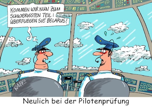 Cartoon: Überflieger (medium) by RABE tagged lukaschenko,minsk,belarus,notlandung,entführung,oppositionelle,rabe,ralf,böhme,cartoon,karikatur,pressezeichnung,fliegen,fliegenfänger,leim,flugzeug,ryanair,diktator,pilotenprüfung,pilotenschein,überflieger,überflug,lukaschenko,minsk,belarus,notlandung,entführung,oppositionelle,rabe,ralf,böhme,cartoon,karikatur,pressezeichnung,fliegen,fliegenfänger,leim,flugzeug,ryanair,diktator,pilotenprüfung,pilotenschein,überflieger,überflug