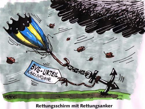 Cartoon: Umgestülptes (medium) by RABE tagged rettungsschirm,rettungsanker,hilfspaket,bundesregierung,bundesrat,gerichtbeschluß,gerichtsurteil,urteil,bundesverfassungsgericht,karlsruhe,richter,juristen,kanzlerin,merkel,cdu,finanzminister,schäuble,eu,euro,schulden,schuldenkrise,brüssel,griechenland,bvg,schirm,herbst,herbstwetter,sturm,anker,ankerkette,rettungsschirm,rettungsanker,hilfspaket,bundesregierung,bundesrat,gerichtbeschluß,bundesverfassungsgericht,karlsruhe,richter,juristen