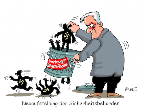 Cartoon: Unsicherheitsbehörde (medium) by RABE tagged groko,union,cdu,csu,spd,merkel,akk,berlin,bundesregierung,befragung,rabe,ralf,böhme,cartoon,karikatur,pressezeichnung,farbcartoon,tagescartoon,prügelei,halbzeit,halbzeitbilanz,horst,seehofer,innenminister,sicherheitsbehörden,behörden,neuaufstellung,rechtsextremismus,reichsbürger,rechte,neonazis,müll,mülleimer,groko,union,cdu,csu,spd,merkel,akk,berlin,bundesregierung,befragung,rabe,ralf,böhme,cartoon,karikatur,pressezeichnung,farbcartoon,tagescartoon,prügelei,halbzeit,halbzeitbilanz,horst,seehofer,innenminister,sicherheitsbehörden,behörden,neuaufstellung,rechtsextremismus,reichsbürger,rechte,neonazis,müll,mülleimer