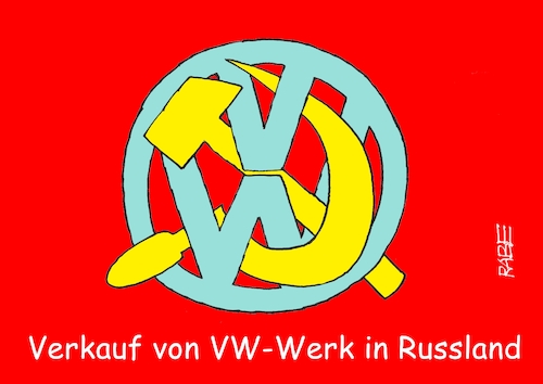 Cartoon: Unterm Hammer (medium) by RABE tagged vw,autowerk,volkswagen,russland,moskau,putin,verkauf,rabe,ralf,böhme,cartoon,karikatur,pressezeichnung,farbcartoon,tagescartoon,logo,hammer,sichel,werksverkauf,vw,autowerk,volkswagen,russland,moskau,putin,verkauf,rabe,ralf,böhme,cartoon,karikatur,pressezeichnung,farbcartoon,tagescartoon,logo,hammer,sichel,werksverkauf