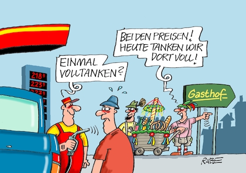 Cartoon: Volltankerei (medium) by RABE tagged energiewende,windkraft,windräder,solarenergie,umweltminister,robert,habeck,grüne,rabe,ralf,böhme,cartoon,karikatur,pressezeichnung,farbcartoon,tagescartoon,michel,lastenträger,kosten,energiepreise,spritpreise,benzinpreise,inflation,tankstelle,tanke,bollerwagen,zapfsäule,zapfpistole,pkw,männertag,vatertag,himmelfahrt,gasthof,energiewende,windkraft,windräder,solarenergie,umweltminister,robert,habeck,grüne,rabe,ralf,böhme,cartoon,karikatur,pressezeichnung,farbcartoon,tagescartoon,michel,lastenträger,kosten,energiepreise,spritpreise,benzinpreise,inflation,tankstelle,tanke,bollerwagen,zapfsäule,zapfpistole,pkw,männertag,vatertag,himmelfahrt,gasthof