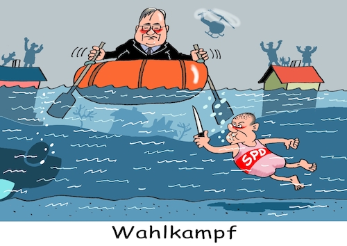 Cartoon: Vom Wahlkampf geschlaucht (medium) by RABE tagged bundestagswahl,wahlkampf,osten,ddr,ostbeauftragter,bundesregierung,recht,rabe,ralf,böhme,cartoon,karikatur,pressezeichnung,farbcartoon,tagescartoon,cdu,wahlplakat,laschet,lacher,lachnummer,schlauchboot,hochwasser,klimakatastrophe,olaf,scholz,überschwemmungsgebiet,hochwassergebiet,naturkatastrophe,bundestagswahl,wahlkampf,osten,ddr,ostbeauftragter,bundesregierung,recht,rabe,ralf,böhme,cartoon,karikatur,pressezeichnung,farbcartoon,tagescartoon,cdu,wahlplakat,laschet,lacher,lachnummer,schlauchboot,hochwasser,klimakatastrophe,olaf,scholz,überschwemmungsgebiet,hochwassergebiet,naturkatastrophe