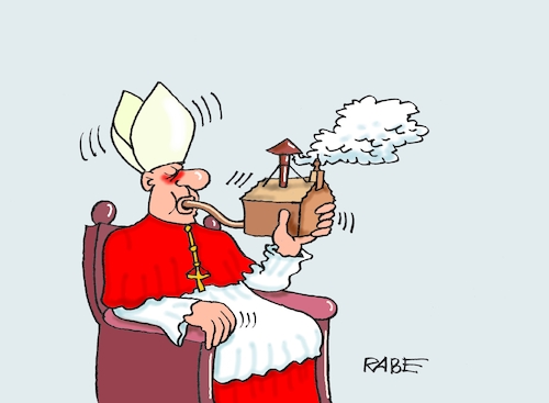 Cartoon: Weißer Rauch (medium) by RABE tagged konklave,rom,kardinal,papst,papstwahl,rabe,ralf,böhme,cartoon,karikatur,pressezeichnung,farbcartoon,tagescartoon,petersdom,abstimmung,schornstein,rauch,qualm,schwarz,weiß,kirche,katholiken,glaube,vatikan,pfeife,pfeifenraucher,tabak,konklave,rom,kardinal,papst,papstwahl,rabe,ralf,böhme,cartoon,karikatur,pressezeichnung,farbcartoon,tagescartoon,petersdom,abstimmung,schornstein,rauch,qualm,schwarz,weiß,kirche,katholiken,glaube,vatikan,pfeife,pfeifenraucher,tabak