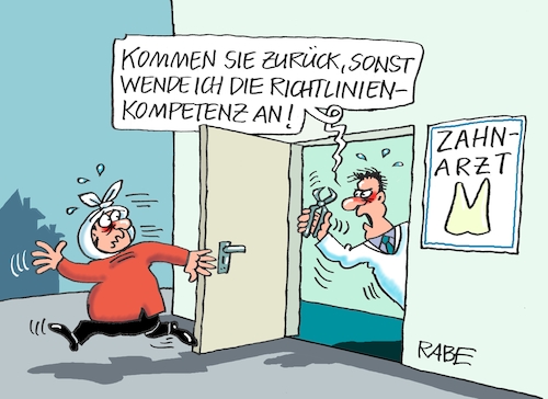 Cartoon: Zangengeburt (medium) by RABE tagged richtlinie,richtlinienkompetenz,kompetenz,kanzler,olaf,scholz,habeck,grüne,ampel,lindner,akw,atomkraftwerke,streckbetrieb,rabe,ralf,böhme,cartoon,karikatur,pressezeichnung,farbcartoon,tagescartoon,zahnarzt,zahn,zahnschmerzen,kneifzange,zange,brennstäbe,laufzeitverlängerung,netz,abschaltung,richtlinie,richtlinienkompetenz,kompetenz,kanzler,olaf,scholz,habeck,grüne,ampel,lindner,akw,atomkraftwerke,streckbetrieb,rabe,ralf,böhme,cartoon,karikatur,pressezeichnung,farbcartoon,tagescartoon,zahnarzt,zahn,zahnschmerzen,kneifzange,zange,brennstäbe,laufzeitverlängerung,netz,abschaltung