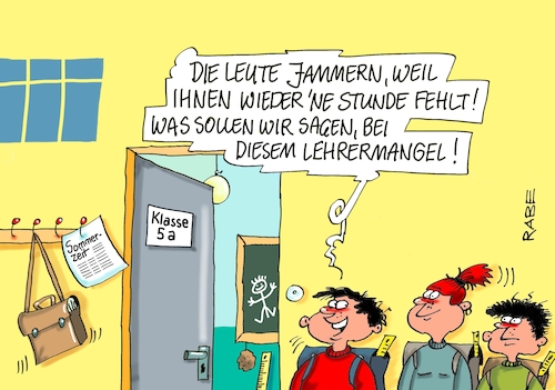 Cartoon: Zeitumstellung II (medium) by RABE tagged sommerzeit,winterzeit,zeitumstellung,stunde,uhrzeit,zeitvorstellung,eu,schlaf,helligkeit,depressionen,rabe,ralf,böhme,cartoon,karikatur,pressezeichnung,farbcartoon,tagescartoon,schule,schüler,lehrer,bildung,bildungspolitik,bildungsministerin,lehrermangel,stundenausfall,klappstunden,bildungsniveau,schulklasse,pisastudie,sommerzeit,winterzeit,zeitumstellung,stunde,uhrzeit,zeitvorstellung,eu,schlaf,helligkeit,depressionen,rabe,ralf,böhme,cartoon,karikatur,pressezeichnung,farbcartoon,tagescartoon,schule,schüler,lehrer,bildung,bildungspolitik,bildungsministerin,lehrermangel,stundenausfall,klappstunden,bildungsniveau,schulklasse,pisastudie