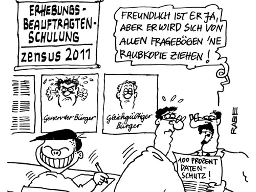 Cartoon: Zensus 2011 (medium) by RABE tagged zensus,erhebungsbeauftragter,bevölkerung,bundesrepublik,bundesregierung,merkel,cdu,kanzlerin,euro,krisestatistik,fragebogen,bürger,datenschutz,china,chinese,raubkopie,raubkopierer,auskunftspflichtiger,nerven,gebäudezählung,volkszählung,wohnungszählung,auskunftspflicht,zensus,volkszählung,gebäudezählung,wohnraumzählung,erhebungsbeauftragter,auskunftspflicht,auskunftspflichtiger,bürger,fragebogen,statistik,china