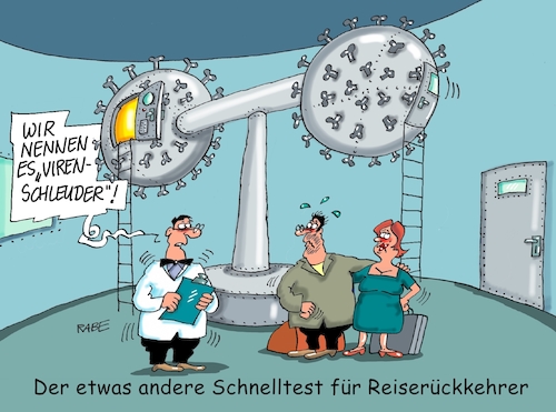 Cartoon: Zentrifugalkraft (medium) by RABE tagged virus,corona,pandemie,coronakrise,rabe,ralf,böhme,cartoon,karikatur,pressezeichnung,farbcartoon,tagescartoon,viren,virenschutz,mundschutz,desinfektion,föderal,föderalismus,ländersache,test,schnelltest,reiserückkehrer,pflichttest,urlauber,risikogebiete,reisewarnung,spanien,schleuder,virenschleuder,zentrifuge,raumfahrtzentrum,virus,corona,pandemie,coronakrise,rabe,ralf,böhme,cartoon,karikatur,pressezeichnung,farbcartoon,tagescartoon,viren,virenschutz,mundschutz,desinfektion,föderal,föderalismus,ländersache,test,schnelltest,reiserückkehrer,pflichttest,urlauber,risikogebiete,reisewarnung,spanien,schleuder,virenschleuder,zentrifuge,raumfahrtzentrum