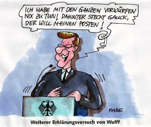 Cartoon: Zusammengewulffeltes 3 (medium) by RABE tagged wulff,bundespräsident,staatsoberhaupt,erklärungsnot,rücktritt,cdu,amtsmissbrauch,rückendeckung,kredit,privatkredit,kreditaffäre,geerkens,urlaubsreise,floride,pressefreiheit,diekmann,bild,bildzeitung,wulff