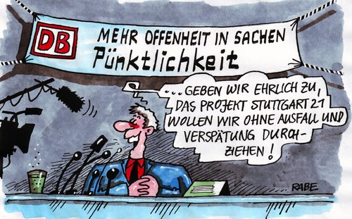 Cartoon: Zweigleisiges (medium) by RABE tagged stuttgart,bahnprojekt,landesregierung,kretschmann,grüne,mappus,cdu,bahnhofbeführworter,bahnhofgegner,tiefbahnhof,stresstest,geißler,csu,gutachter,pressekonferenz,schlichter,schlichterspruch,schlichtertreffen,ministerpräsident,gegner,bündnissprecher,bahnstrecke,gleise,weichen,fahrplan,bahn,deutsche,db,ag,bahnvorstand,bahnchef,grube,pünktlichkeit,zugverspätung,fahrplanänderung,offenheit,projekt,zugausfall,wartezeiten,bahnsprecher,bahnsteig,durchsage,stuttgartv 21,mappus,stuttgartv,21