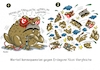 Cartoon: Aufgeblasenen Kröte (small) by RABE tagged erdogan,brüssel,eu,flüchtlinge,flüchtlingsdeal,flüchtlinglager,öffnung,flüchtlingsstrom,sultan,sultanat,rabe,ralf,böhme,cartoon,karikatur,pressezeichnung,farbcartoon,türkei,istanbul,deal,merkel,kanzlerin,nazi,nazivergleich,nazihure,nazigehilfin,kröte,aufgeblasen,geplatzt