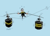 Cartoon: Balanceakt (small) by RABE tagged merz,union,kanzler,fritze,koalition,spd,klingbeil,bundesregierung,rabe,ralf,böhme,cartoon,karikatur,pressezeichnung,farbcartoon,tagescartoon,trump,putin,krisen,tv,nachrichten,waschmaschine,dobrindt,innenminister,abschiebung,stadtbild,drahtseil,hochseilakt,balance,artist,gesetzentwurf,abschiebeverfahren,abschiebehaft