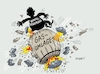 Cartoon: Das Faß zum Überlaufen (small) by RABE tagged gas,gassparen,gasnotstand,gasgeben,sanktionen,gasspeicher,gasheizung,rabe,ralf,böhme,cartoon,karikatur,pressezeichnung,farbcartoon,tagescartoon,robert,habeck,putin,ukrainekrieg,gasumlage,sprengstoff,lunte,pulverfass,bundesregirung,explosion