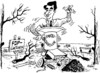 Cartoon: Geschreddertes (small) by RABE tagged fdp,bundespartei,liberale,bundesregierung,rösler,westerwell,bahr,parteiquerelen,parteienzoff,führungsspitze,garten,gartenarbeit,häcksler,shredder,baumschnitt