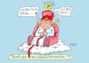 Cartoon: Gott (small) by RABE tagged trump,kanada,gipfel,gipfeltreffen,staatschefs,rabe,ralf,böhme,cartoon,karikatur,pressezeichnung,farbcartoon,tagescartoon,gespenst,geist,angst,donald,usa,nato,natoaustritt,schild,gott,könig,king,massenproteste,himmel,auge,wolke