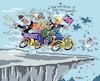 Cartoon: Johnsonmobil (small) by RABE tagged brexit,eu,insel,may,britten,austritt,rabe,ralf,böhme,cartoon,karikatur,pressezeichnung,farbcartoon,tagescartoon,bauhaus,baukasten,bauklötzer,plan,referendum,februar,irre,irrsinn,boris,johnson,wahl,premierminister,abgrund,oldtimer,oldies,beatles,hello,goodbye