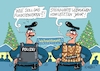 Cartoon: Kugelsicherheit (small) by RABE tagged weihnachten,weihnachtsmarkt,weihnachtsbaum,glühwein,weihnachtsgeschenke,rabe,ralf,böhme,cartoon,kariatur,pressezeichnung,farbcartoon,tagescartoon,markt,lichterkette,glühweinstand,polizei,sicherheit,bulletproof,schutzweste,anschlag,messerattacke,messeranschlag,lebkuchen