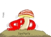 Cartoon: Manifest (small) by RABE tagged merz,groko,spd,union,posten,postenvergabe,rabe,ralf,böhme,cartoon,karikatur,pressezeichnung,farbcartoon,tagescartoon,schaufenster,deko,umbau,laden,ladenhüter,regierungsbildung,spaltung,spaltpilz,klingbeil,mützenich,manifest,abkehr,aufrüstungspolitik,diplomatie,russland,verhandlungen,frieden,friedensgespräche,waffenruhe,pilz,buchstaben