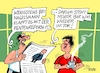 Cartoon: Neuer (small) by RABE tagged merz,kanzler,koalition,union,spd,klingbeil,cartoon,karikatur,pressezeichnung,farbcartoon,tagescartoon,db,bahn,frühling,frühjahr,frühjahrsputz,ice,zug,blumenkasten,blumenkästen,esc,songcontest,rente,rentenreform,manuel,neuer,nagelsmann,wm,kader,tor,torwart