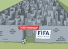 Cartoon: Preislabyrinth (small) by RABE tagged fußball,nagelsmann,spieler,wm,kader,usa,ball,sport,tor,spielfeld,schiedsrichter,videobeweis,rabe,ralf,böhme,cartoon,karikatur,pressezeichnung,farbcartoon,tagescartoon,hund,bundesliga,ballaballa,fifa,world,cup,ticket,eintrittskarte,eintrittspreis,kosten,überteuerung,irre,irrgarten,labyrinth