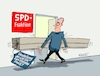 Cartoon: Reformpaketchen (small) by RABE tagged merz,kanzler,koalition,union,spd,klingbeil,cartoon,karikatur,pressezeichnung,farbcartoon,tagescartoon,db,bahn,frühling,frühjahr,frühjahrsputz,ice,zug,blumenkasten,blumenkästen,reform,reformpaket,rentenreform,fraktion,besuch,vorstellung,abstimmung,streit,koalitionsstreit