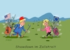 Cartoon: Showdown (small) by RABE tagged trump,kanada,gipfel,gipfeltreffen,staatschefs,rabe,ralf,böhme,cartoon,karikatur,pressezeichnung,farbcartoon,tagescartoon,gespenst,geist,angst,donald,usa,nato,natoaustritt,schild,turnbarry,golfplatz,showdown,ursula,von,der,leyen,zoll,zollstreit,eu,europa,lösung,handel,handelskrieg,golf,trolli,schläger,waffen,gewehr,schwert,streitkolben,lanze,duell