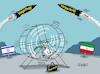 Cartoon: Vergeltungsschläge (small) by RABE tagged iran,israel,hamas,gaza,netanjahu,frieden,friedenstaube,rabe,ralf,böhme,cartoon,karikatur,pressezeichnung,farbcartoon,tagescartoon,atomwaffen,atombombe,usa,trump,vergeltung,vergeltungsmassnahme,hamsterrad,laufrad