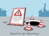 Cartoon: Warntag (small) by RABE tagged ampel,ampelregierung,rot,grün,gelb,fdp,spd,grüne,rabe,ralf,böhme,cartoon,karikatur,pressezeichnung,farbcartoon,tagescartoon,pöbelei,pöbler,bestrafung,regelung,beschimpfung,bundestag,abgeordnete,warnung,warntag,haushaltsdebatte,haushaltsloch,gefahr,warnschild,warndreieck,warnkegel