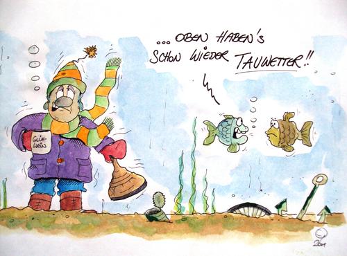 Cartoon: Tauwetter (medium) by erix tagged eisstockschiessen