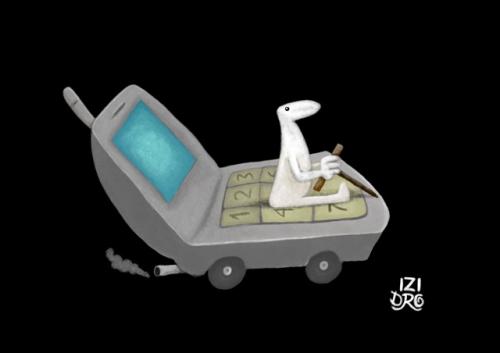 Cartoon: car mobile (medium) by izidro tagged car,mobile