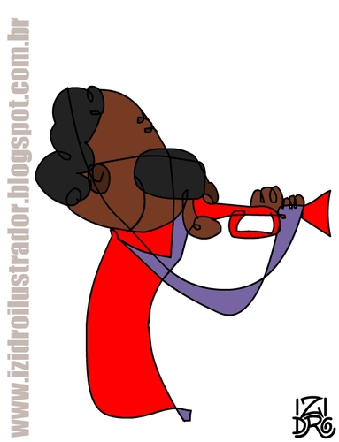 Cartoon: Miles Davis (medium) by izidro tagged davis,miles