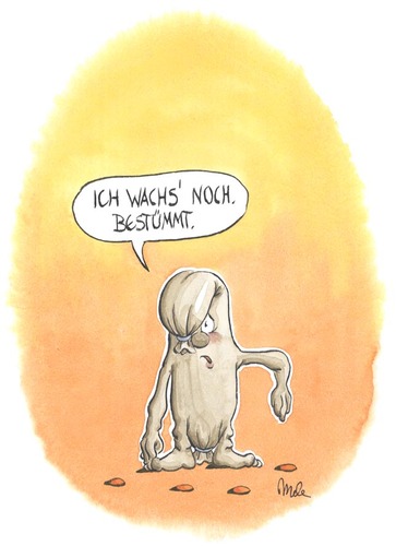 Cartoon: Pelle zu groß? (medium) by mele tagged wurst,pelle,wachsen