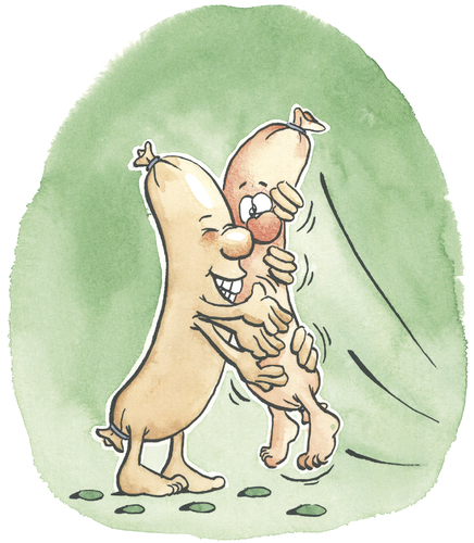 Cartoon: Streichelwurst (medium) by mele tagged tofu,wurst,streicheln,tofu,wurst,streicheln