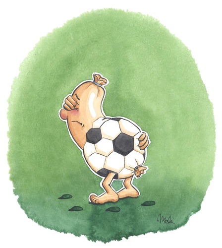 Cartoon: Warten auf den Anstoß (medium) by mele tagged fussball,em,wurst