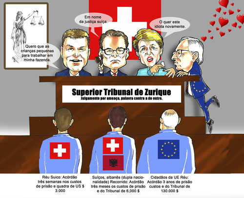 Cartoon: Os racistas suicos (medium) by MDS tagged racistas,suicos