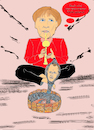 Cartoon: Merkel zurück von Indien (small) by menschenskindergarten tagged cdu,merkel,führung,groko,merz,csu