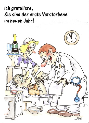 Cartoon: Glück im Neuen Jahre (medium) by Bobcz tagged neuerjahr,gesundheit