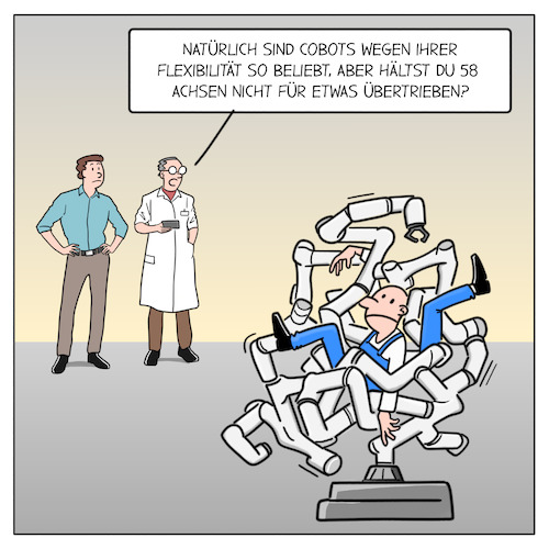 Cartoon: Cobots (medium) by Cloud Science tagged cobots,robotik,industrie,roboter,automatisierung,fabrik,technologie,fertigung,produktion,maschine,digitalisierung,cobots,robotik,industrie,roboter,automatisierung,fabrik,technologie,fertigung,produktion,maschine,digitalisierung