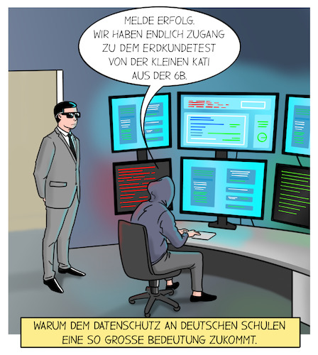 Cartoon: Gefahren im digitalen Unterricht (medium) by Cloud Science tagged schule,digitaler,unterricht,datenschutz,digitalisierung,virtuelles,klassenzimmer,gefahren,bedrohung,cybersecurity,lernplattform,bildung,remote,hacker,datensicherheit,elearning,online,lernen,schule,digitaler,unterricht,datenschutz,digitalisierung,virtuelles,klassenzimmer,gefahren,bedrohung,cybersecurity,lernplattform,bildung,remote,hacker,datensicherheit,elearning,online,lernen