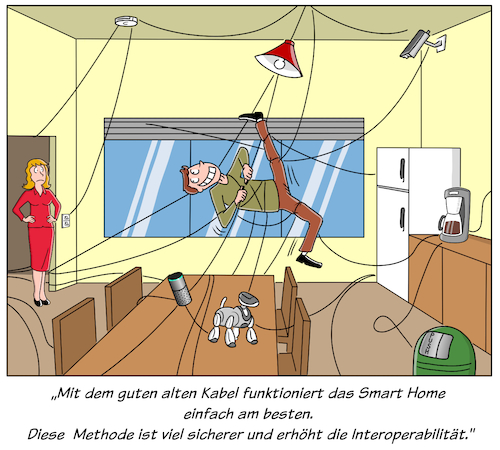 Cartoon: Smart Home (medium) by Cloud Science tagged smart,home,interoperabilitaet,standars,vernetzung,iot,internet,of,thing,daten,datenschutz,sicherheit,datensicherheit,kabel,verkabelung,verbindung,connection,technologie,automatisierung,ki,intelligenz,big,data,digitalisierung,digital,kueche,vernetzt,smart,home,interoperabilitaet,standars,vernetzung,iot,internet,of,thing,daten,datenschutz,sicherheit,datensicherheit,kabel,verkabelung,verbindung,connection,technologie,automatisierung,ki,intelligenz,big,data,digitalisierung,digital,kueche,vernetzt