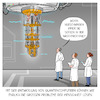 Cartoon: Quantencomputer (small) by Cloud Science tagged math2022,quantencomputer