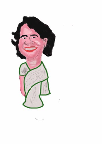 Cartoon: carcaiture (medium) by anupama tagged carciature,of,priyanka,gandhi