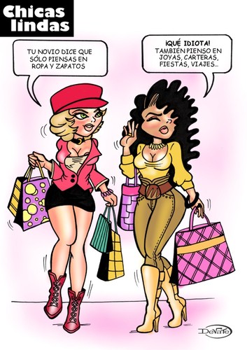 Cartoon: chicas lindas (medium) by DeVaTe tagged humor,woman,erotic,chicas,lindas,pretty,girls,mujeres