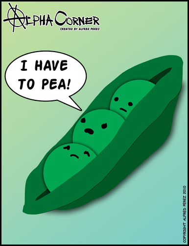 Cartoon: Have to Pea (medium) by thetoonist tagged vegetable,comics,cartoons,funny,potty,humor
